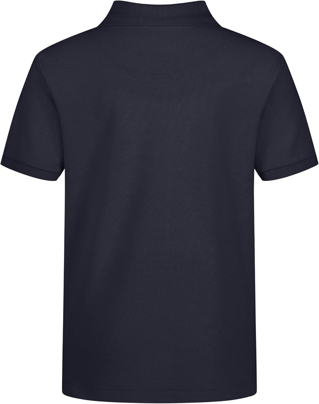 Boys' School Uniform Short Sleeve Polo Shirt, Button Closure, Comfortable & Soft Pique Fabric