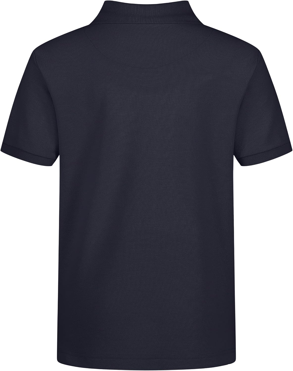 Boys' School Uniform Short Sleeve Polo Shirt, Button Closure, Comfortable & Soft Pique Fabric