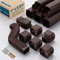 4" 9.5Ft Mini Split Line Set Cover, Decorative Line Hide Kit, Brown | Protective AC Lineset Cover with Flexible Duct