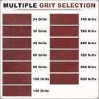 HARFINGTON 6 x 89 Inch Sanding Belts, 2 Pcs 36 Grits Aluminum Oxide