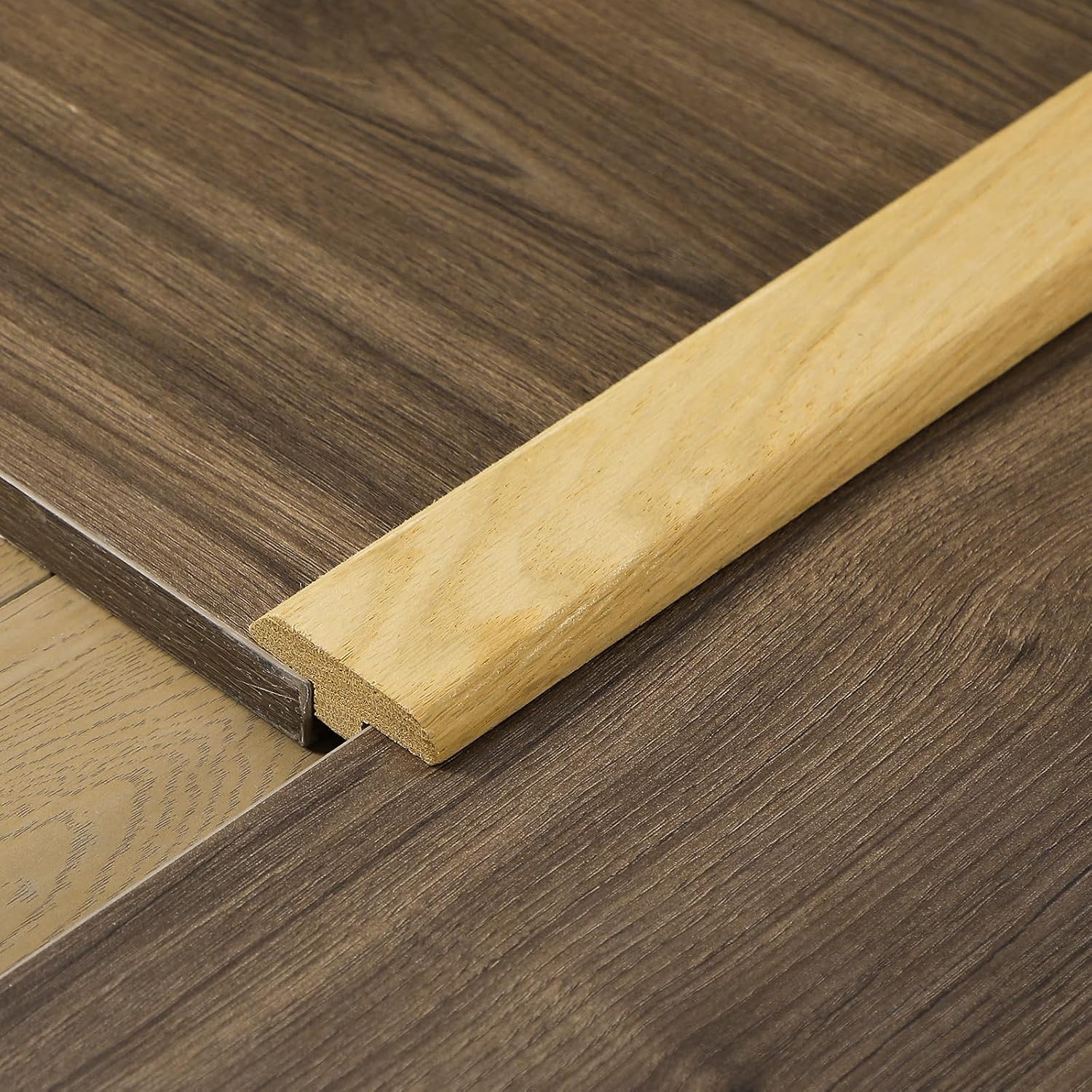 2" Solid Red Oak T-molding 3/4" High Unfinished T Molding Floor Transition Strip, 3 FT Long Wood Threshold Doorways