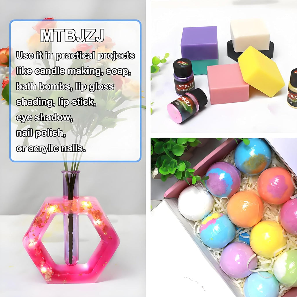 Mica Powder for Resin, 28 Colors Epoxy Resin Color Pigment