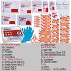 First Aid Kit Refill - Extra Replacement Supplies for First Aid Kits, Loose Packed Restock Supply Pack -77 Piece