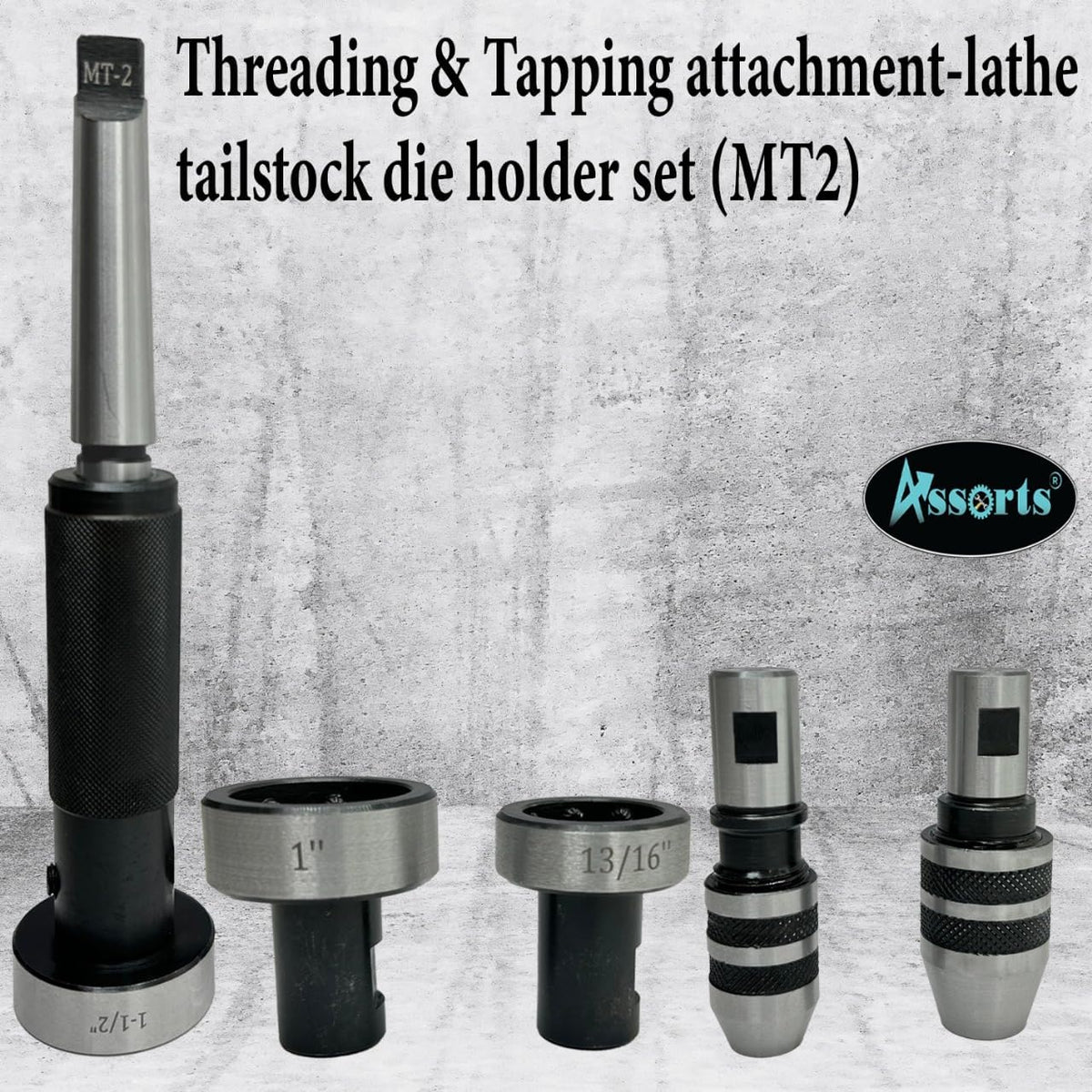 Threading & Tapping attachment-lathe tailstock die holder set (MT2)