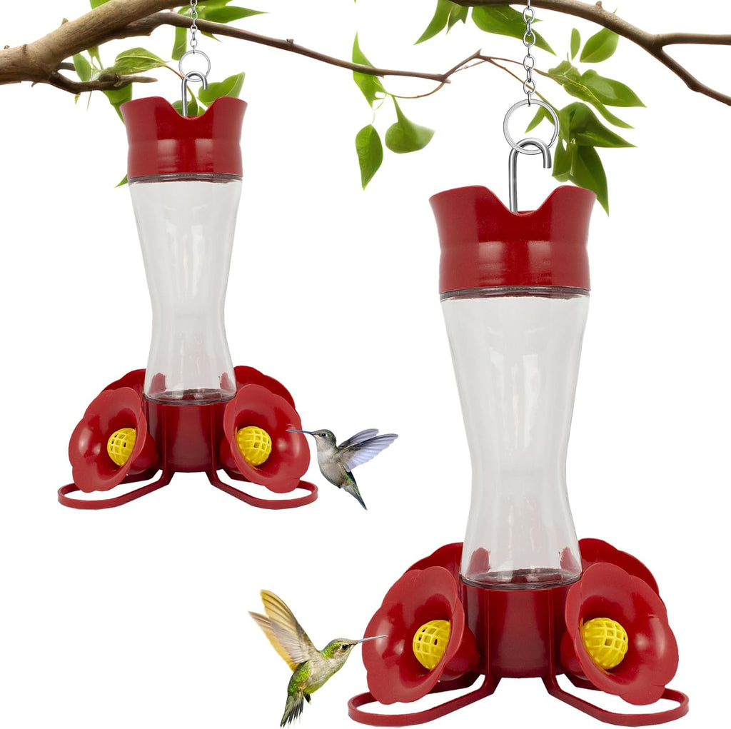Glass Hummingbird Feeders for Outdoors, 8 oz Nectar Capacity
