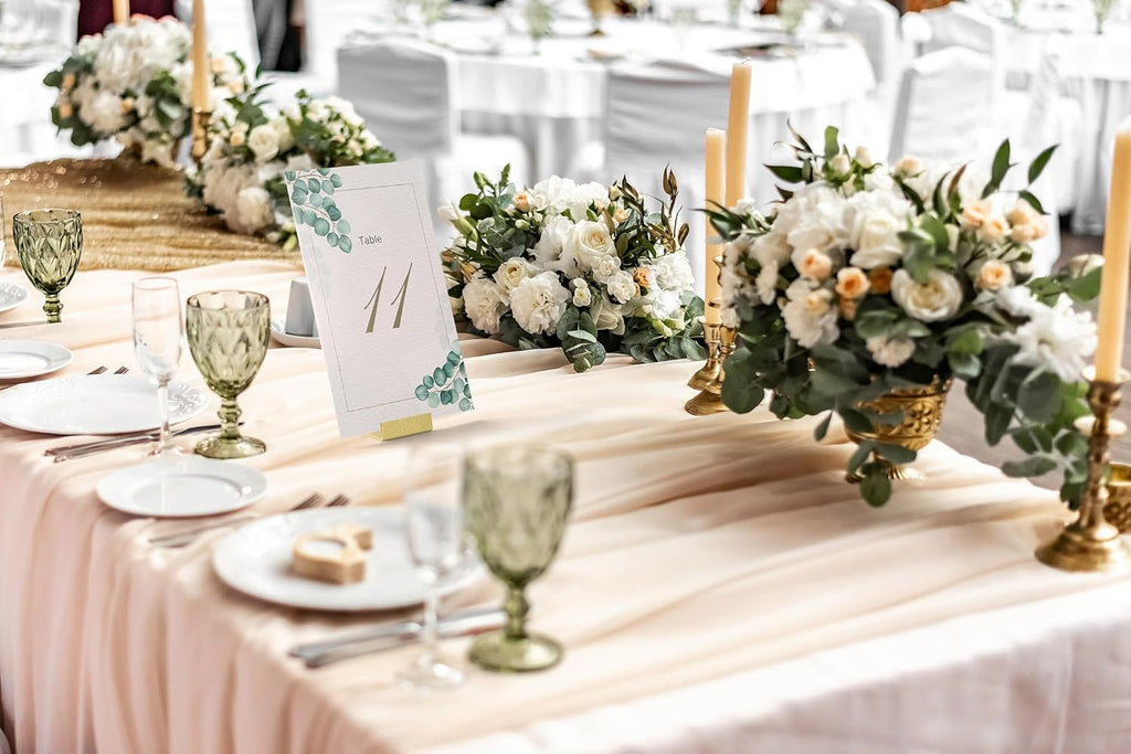 Gold Table Number Holders, Metal Place Card Stands & Picture Holders