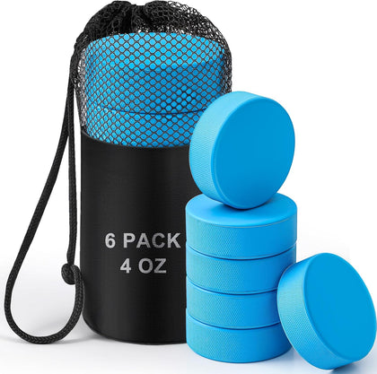 10 oz Weighted Ice Hockey Pucks Heavy Training Puck with Mesh Carrying Bag Weighted Hockey Pucks Official Size for