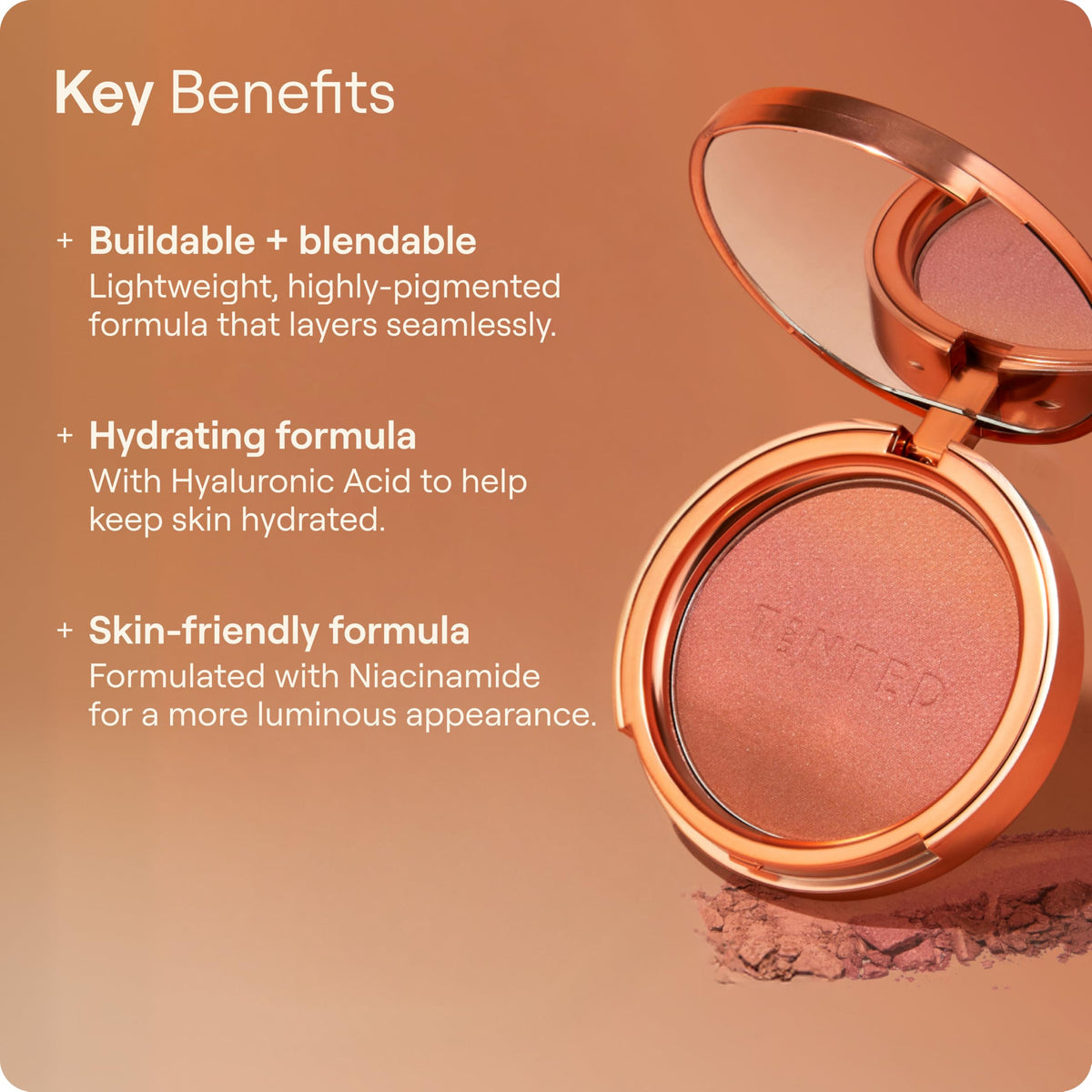 Huebeam Jumbo Gradient Blushing Bronzer - Sunkissed, 15g