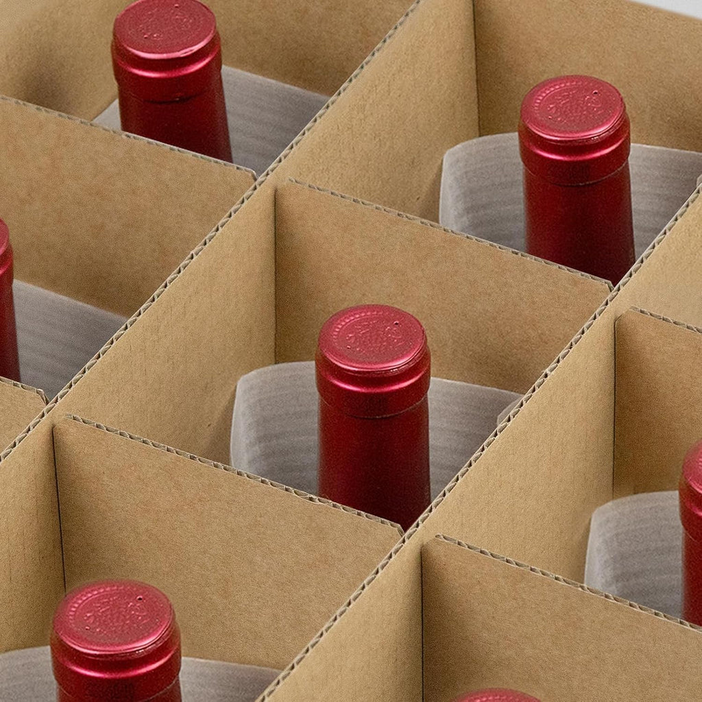 6 Set Glass Divider Kits for Moving Boxes, Kitchen Dish Packing Kit with 72 pcs Foam Pouches Fits in 16 x 12 x 12