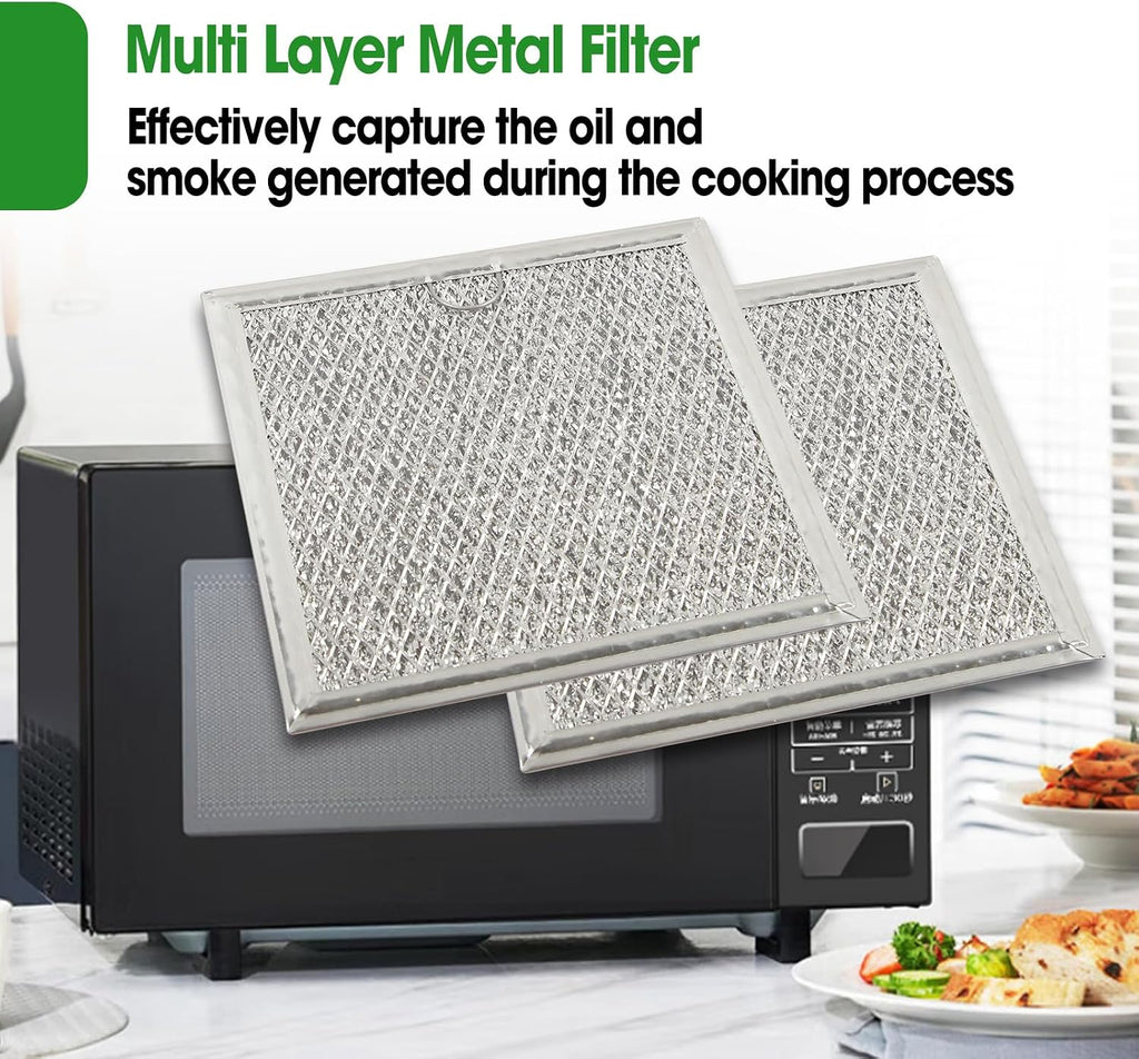 2 Pcs Microwave Oven Grease Filter Fit for Samsung ME19R7041FS ME19R7041FT