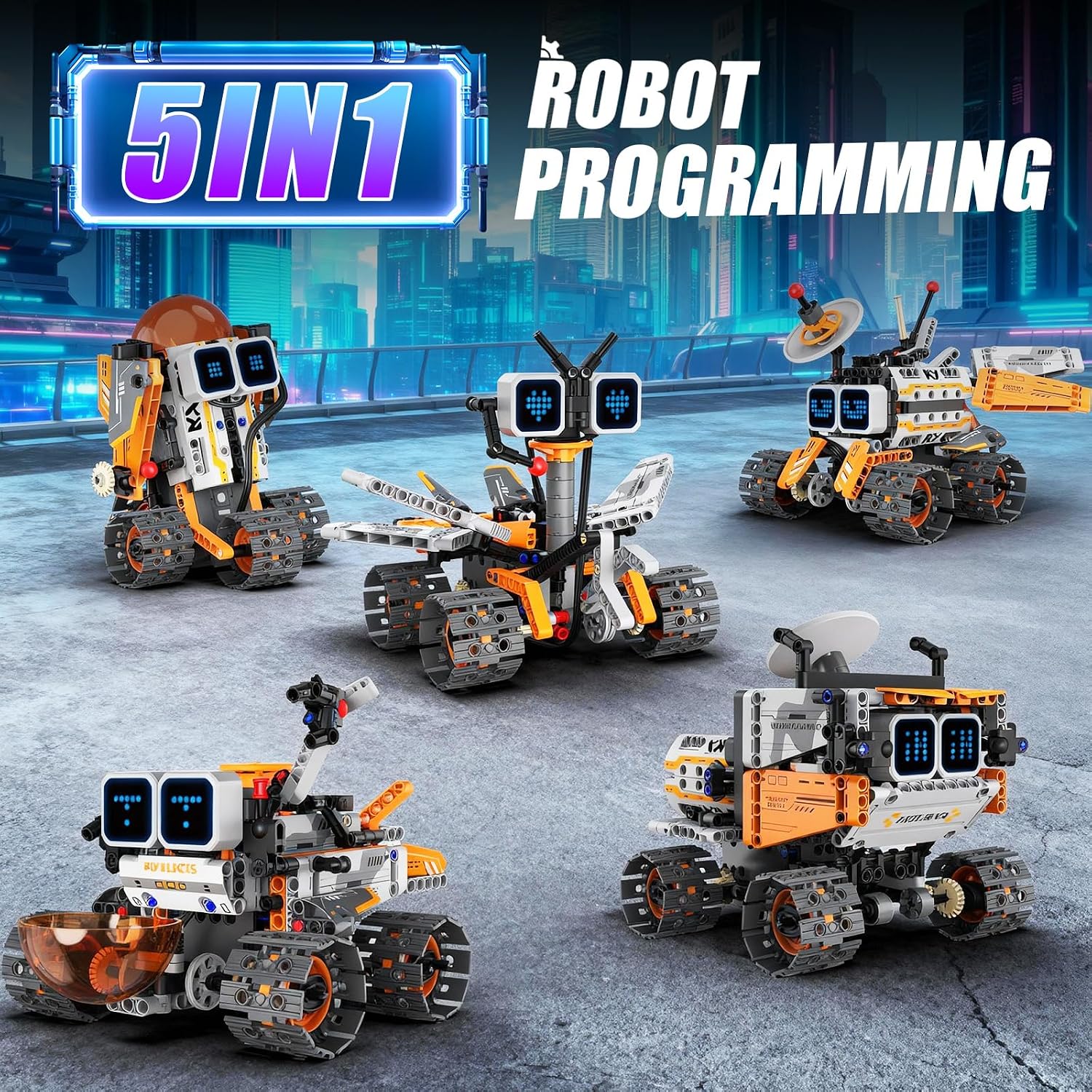 STEM Robotics Kit for Kids 8-12, APP & Remote Control Robot Building Kits | 5 in 1 RC & Programming Space Robot with