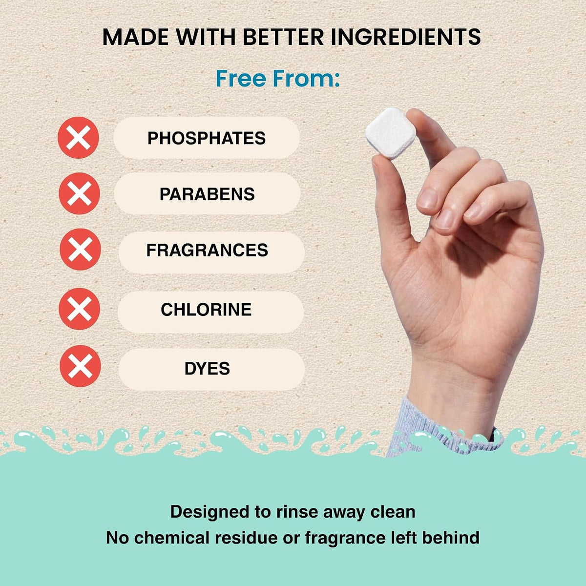 All-in-One Dishwasher Detergent Tablets, Free & Clear Dish Pods, 60 tabs