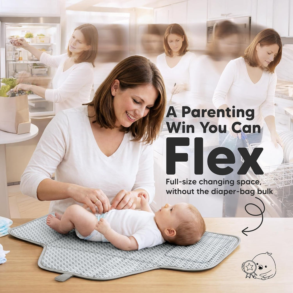 Portable Changing Pad for Baby, Travel – 26 x 21 Wipeable, Waterproof, Foldable Baby Diaper Changing Mat for Diaper