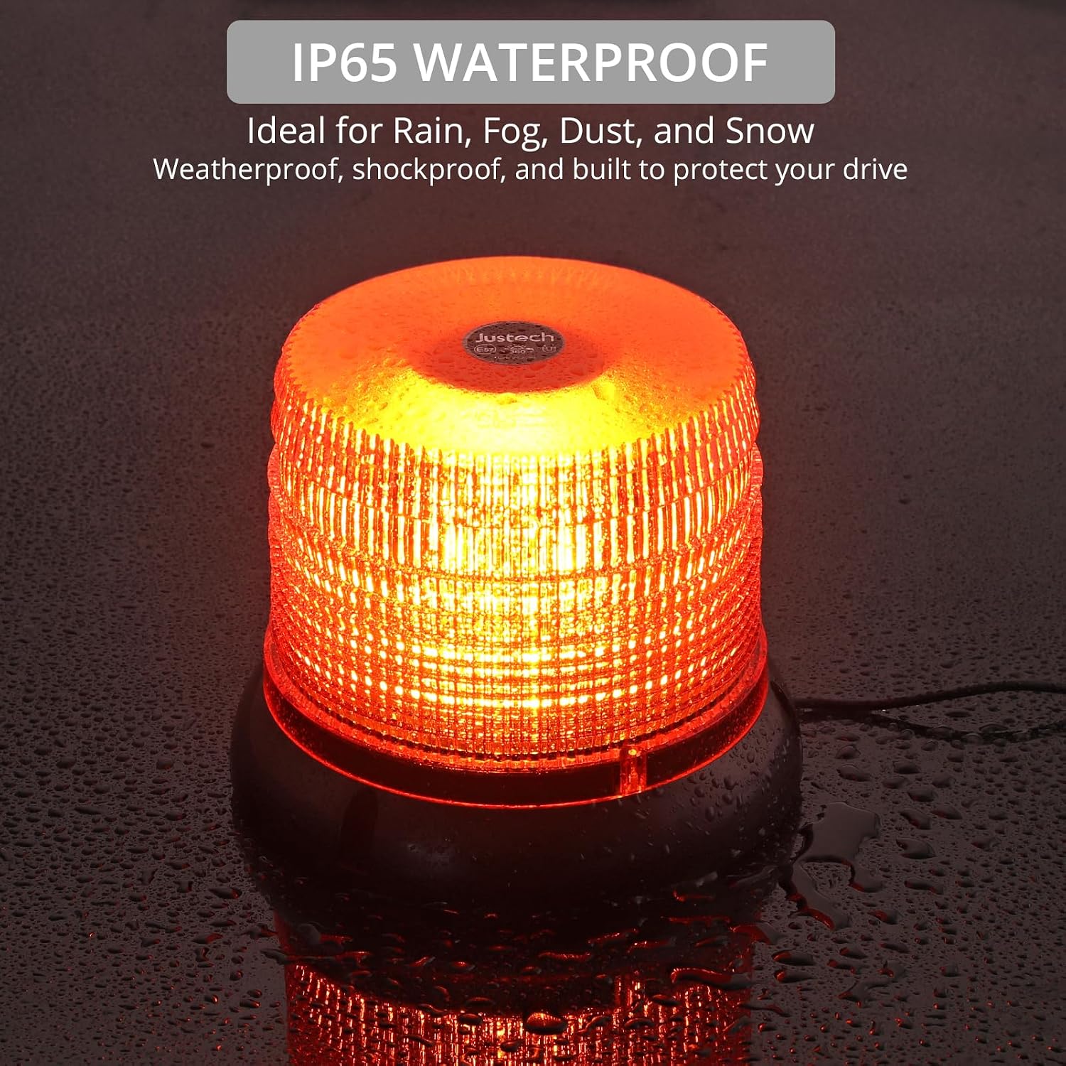 72 LED Remote Strobe Light Rechargeable Magnetic Emergency Flashing Warning Lights with 6 Flash Modes & IP65