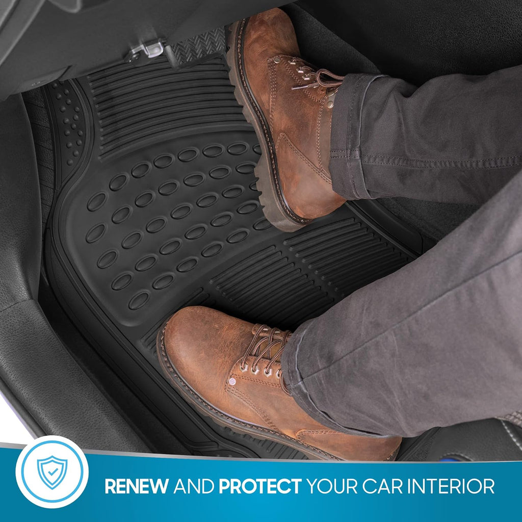 ProLiner Floor Mats for Cars Trucks SUV, 2-Piece All-Weather Car Mats with Universal Fit Design, Durable Car Floor