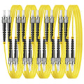 OS2 ST to ST Single Mode Fiber Patch Cable, 3m/10ft, 5Pack