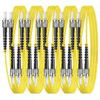 OS2 ST to ST Single Mode Fiber Patch Cable, 3m/10ft, 5Pack