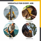 Men's Work Gloves, Grain Cowhide Leather, Ball & Tape, Large