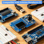4PCS 0.96 Inch OLED I2C IIC Display Module with EC11 Rotary Encoder