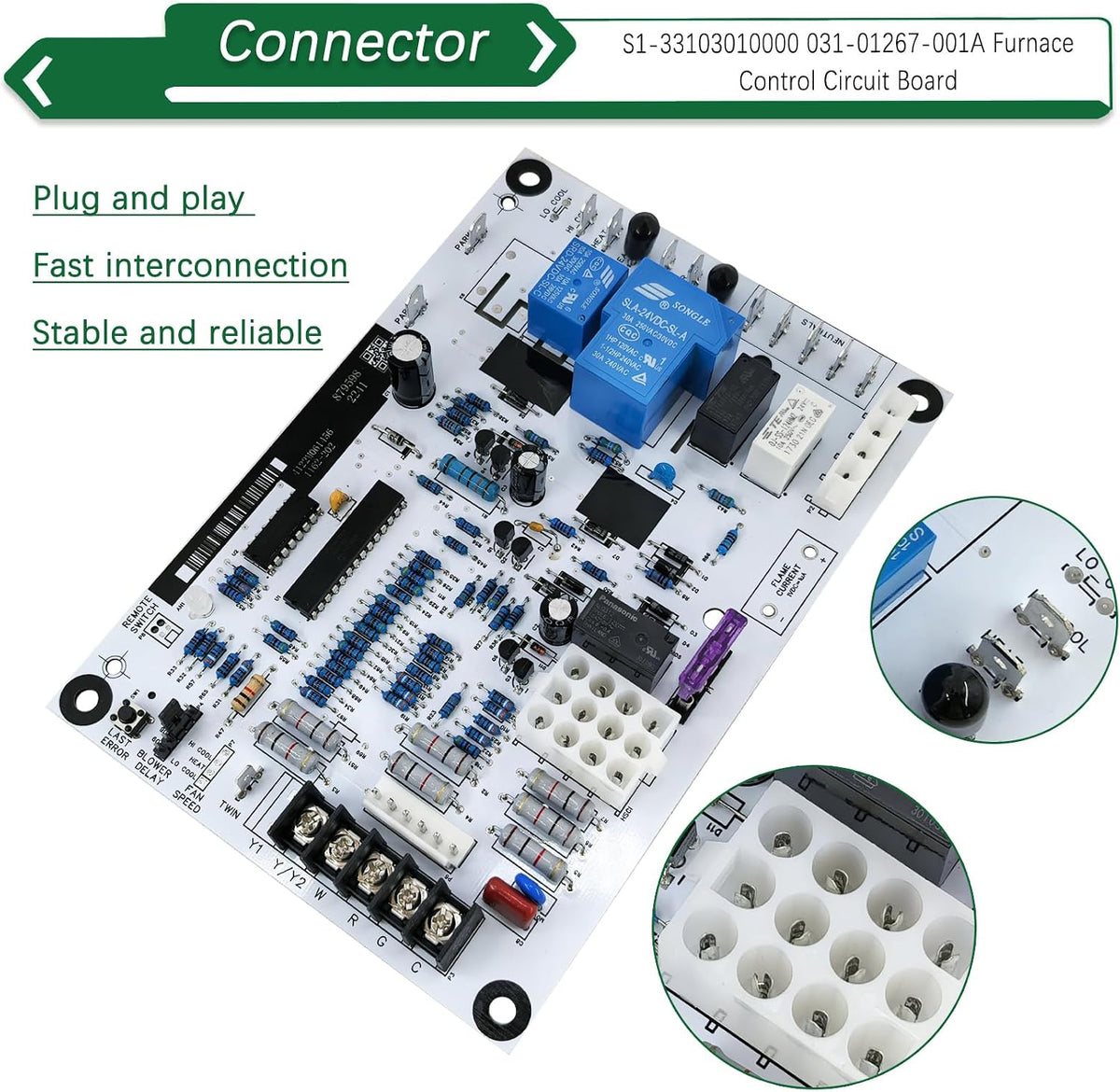S1-33103010000 Furnace Control Board for York Luxaire Coleman 50A56-242