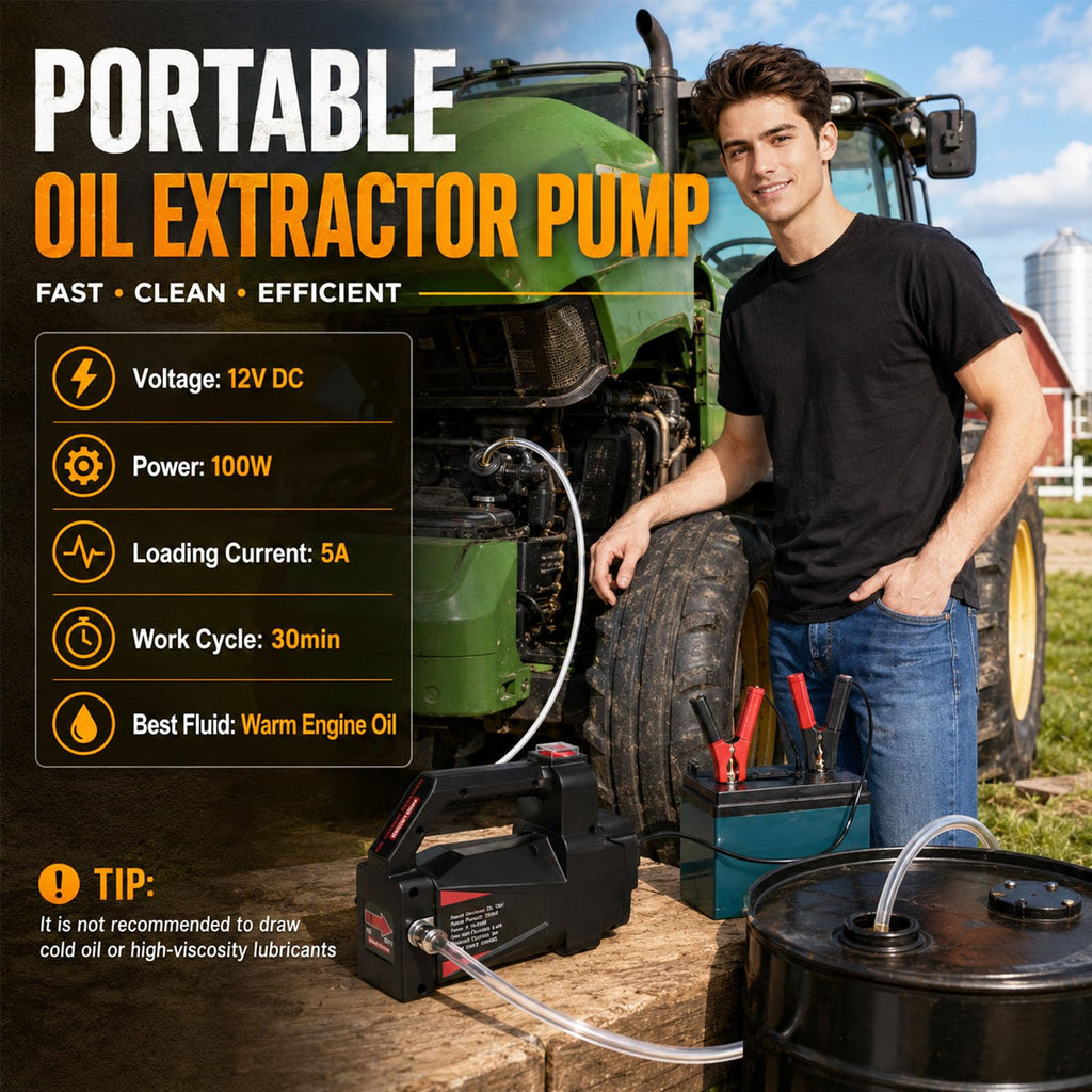 FACFUEL Oil Transfer Pump 12V 100W, Engine Oil Extractor Pump