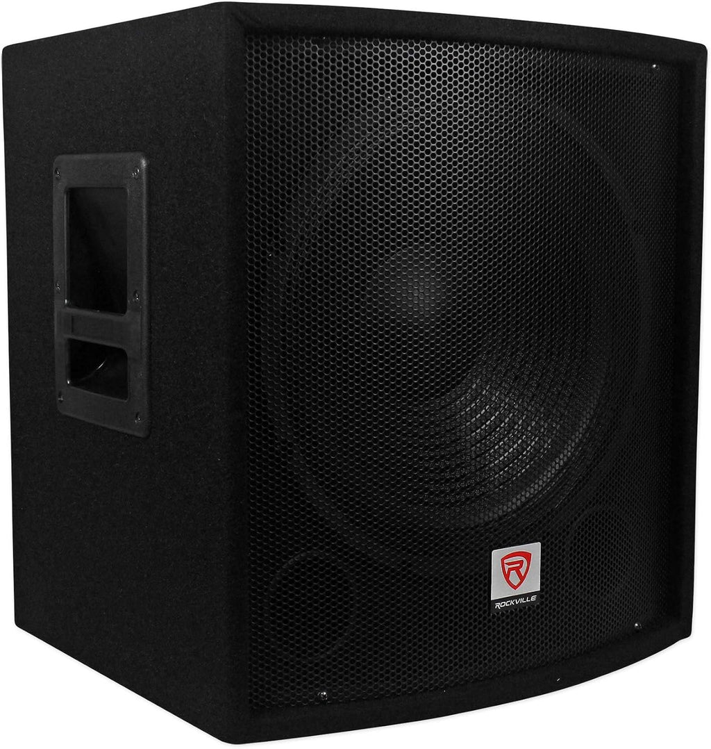 RSG15 15" 3-Way DJ PA Speaker Pair Bundle with SBG1158 Subwoofers | 1500W Peak / 750W RMS Each, 8 Ohm, SpeakON/1/4"