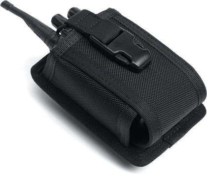 Universal Radio Holster Two Ways Radio Holder Walkie Talkies Pouch Tactical Nylon Case with MOLLE Strap Duty Belt