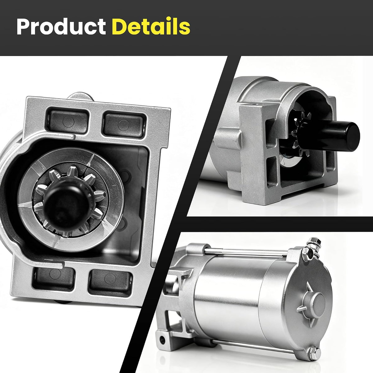 Starter Motor for Toro Timecutter Zero Turn Mowers, Solid Metal Gear, OE# 127-9209 136-7880 133-1564 133-9828
