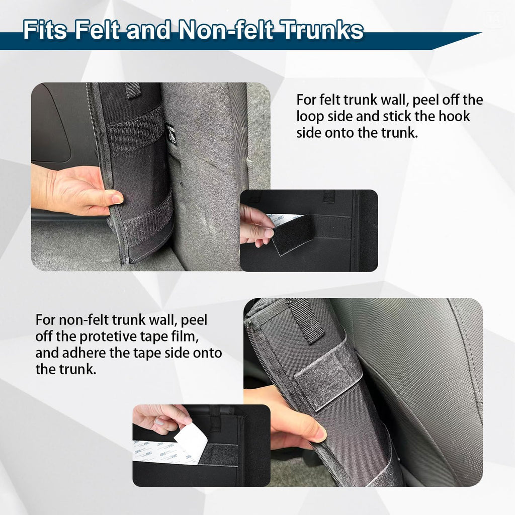 Deluxe Trunk and Backseat Organizer for Medium or Large Size SUVs & RVs, Detachable Storage Modules with Built-in