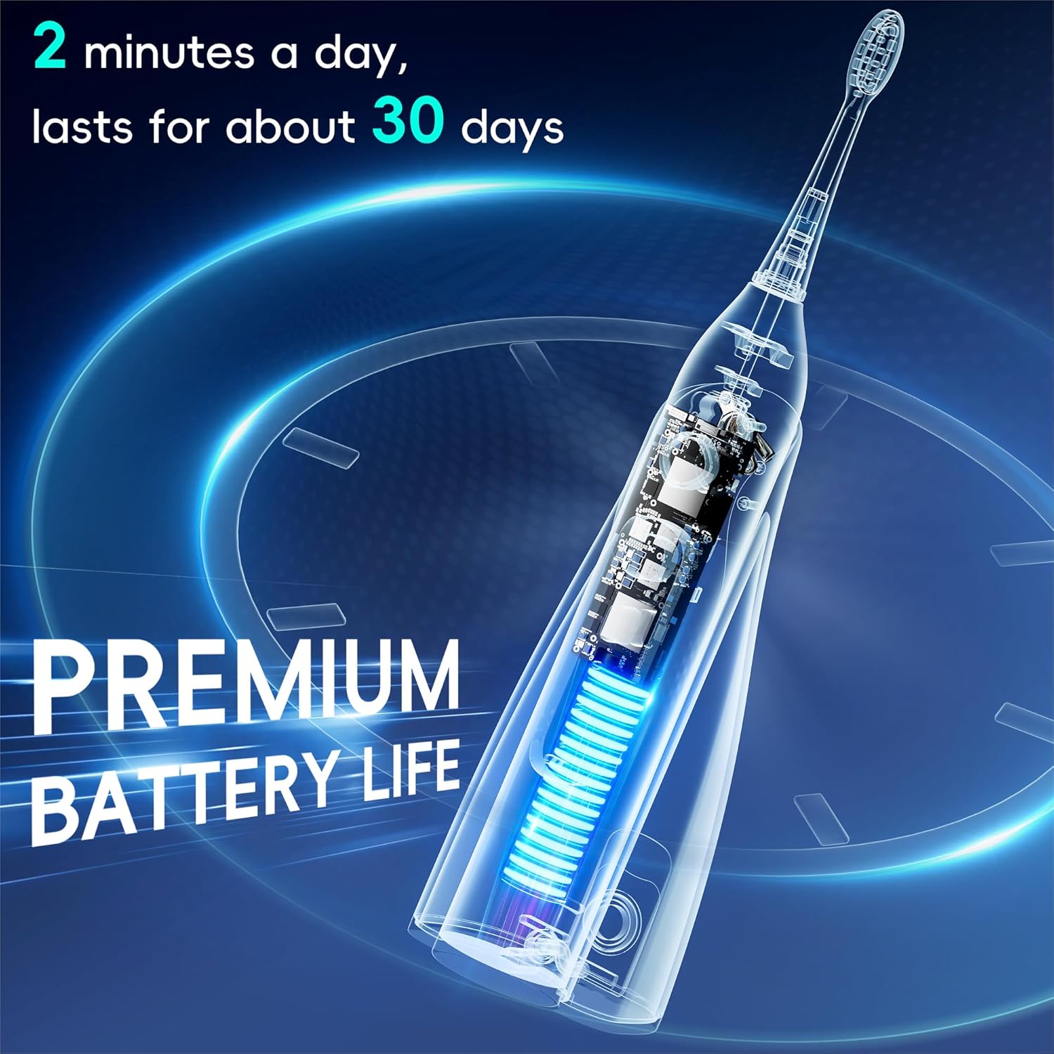 Electric Toothbrush with Water Flosser -Cordless 3-in-1 Flossing Toothbrush Sonic 2.0 for Braces & Travel, 30-Day