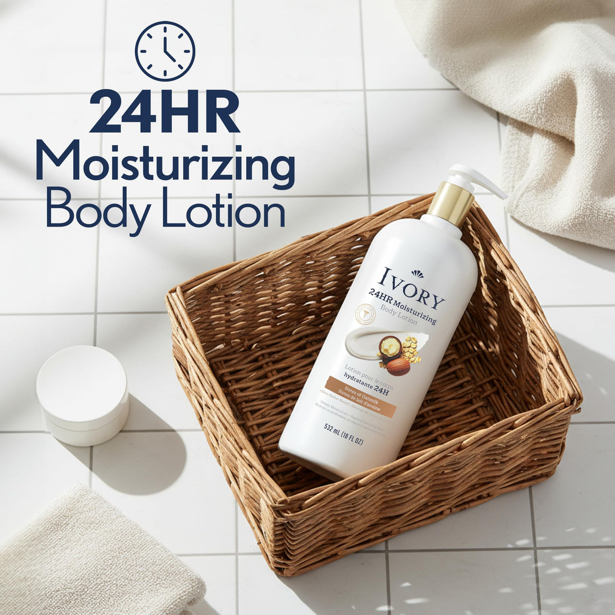 Hand & Body Lotion for Women & Men, Oatmilk Scent, 18 fl oz