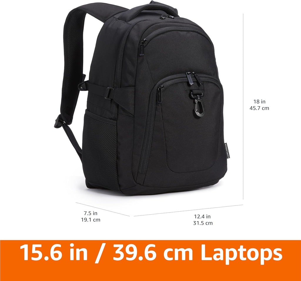 Travel Laptop Backpack with Multiple Pockets and Compartments for 15.6 inch Laptop, Water Resistant, Spacious with
