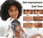 African Net Sponge Authentic - Exfoliating Body Scrubber Bath Sponge - Washcloth Back Scrub for Shower Body