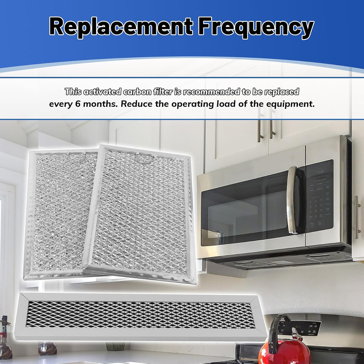 3Pcs Microwave Filter Set Compatible with GE PVM9005SJ1SS PVM9005SJ2SS