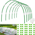 36 Pcs Garden Hoops, 6 Set of 8.4 Ft Long Fiberglass Garden Hoops for Raised Beds, Plant Stakes for Grow Tunnel