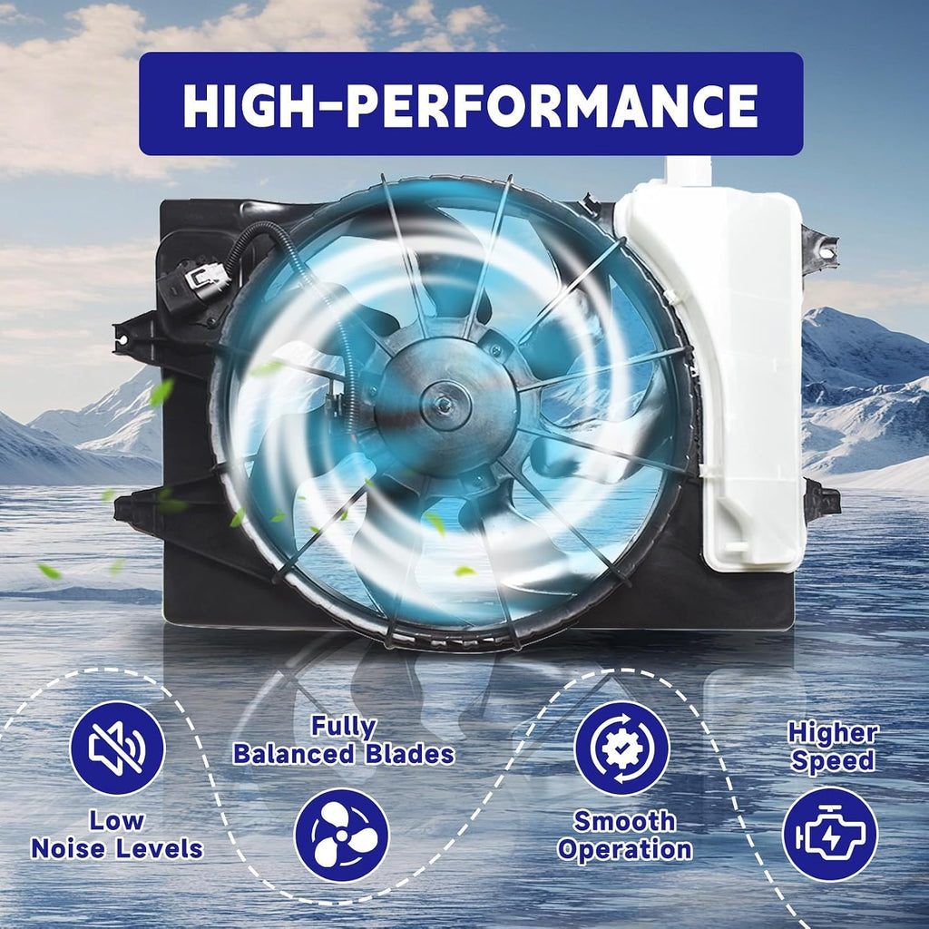 Engine Radiator Cooling Fan Replacement for Elantra 2017-2019