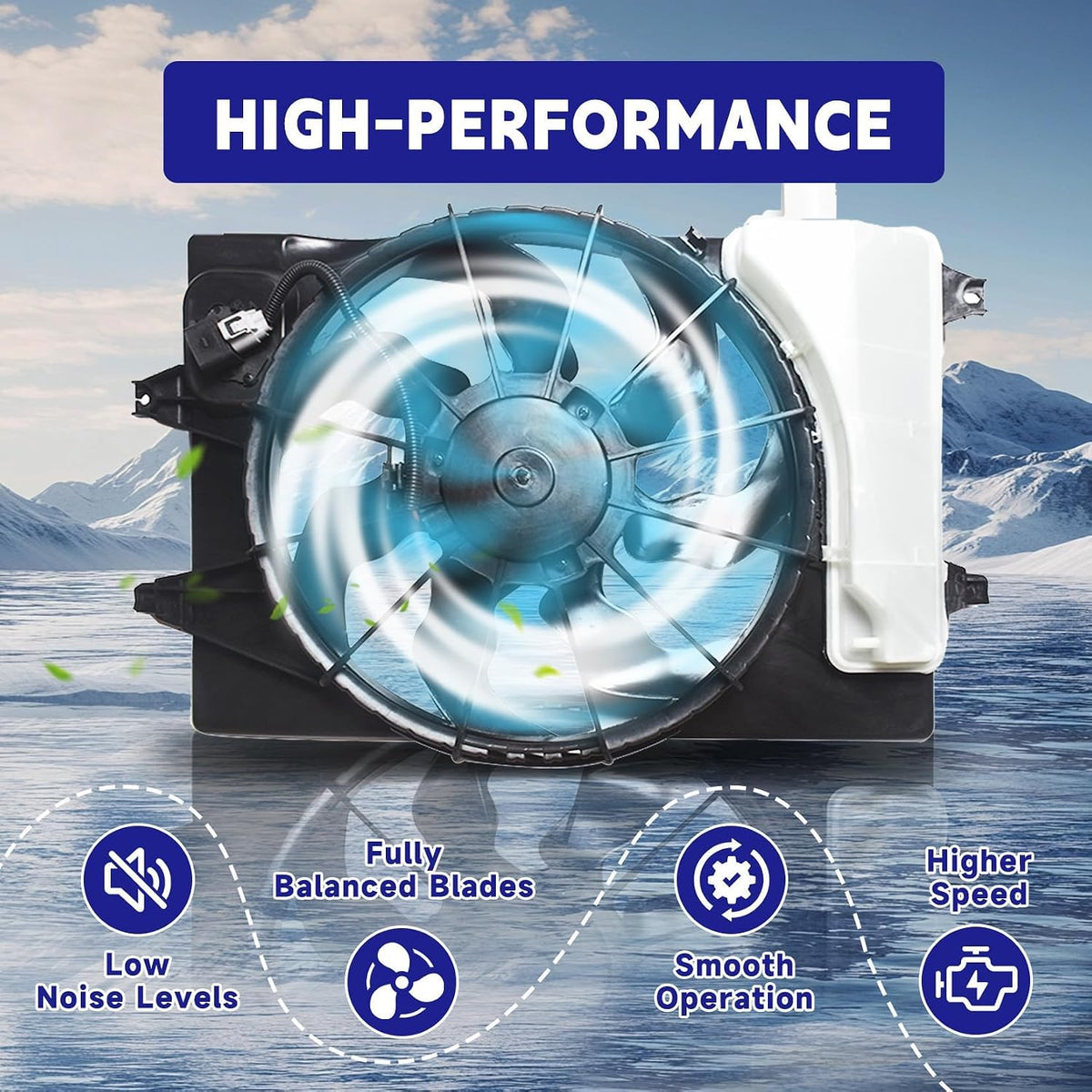 Engine Radiator Cooling Fan Replacement for Elantra 2017-2019