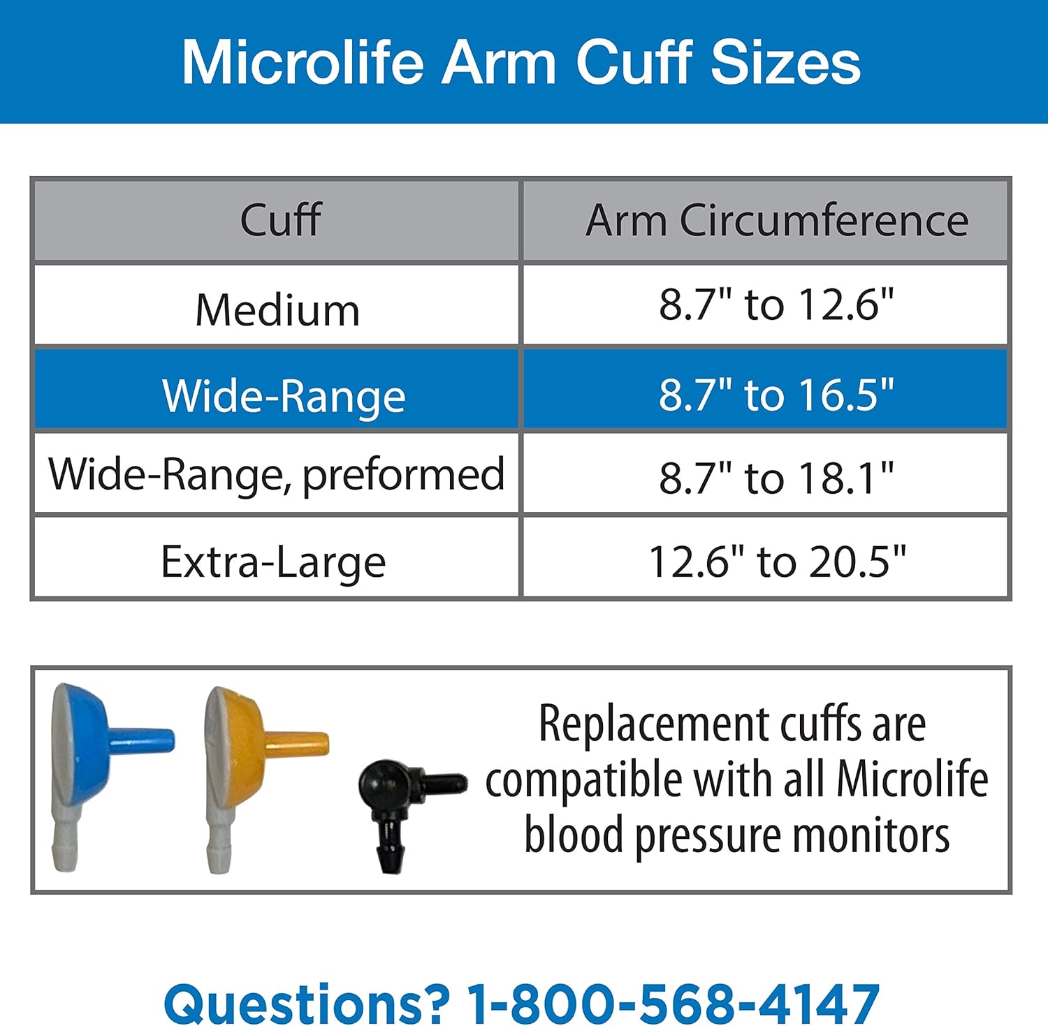 Replacement Blood Pressure Cuff (Standard Size (8.7-16.5 inch))