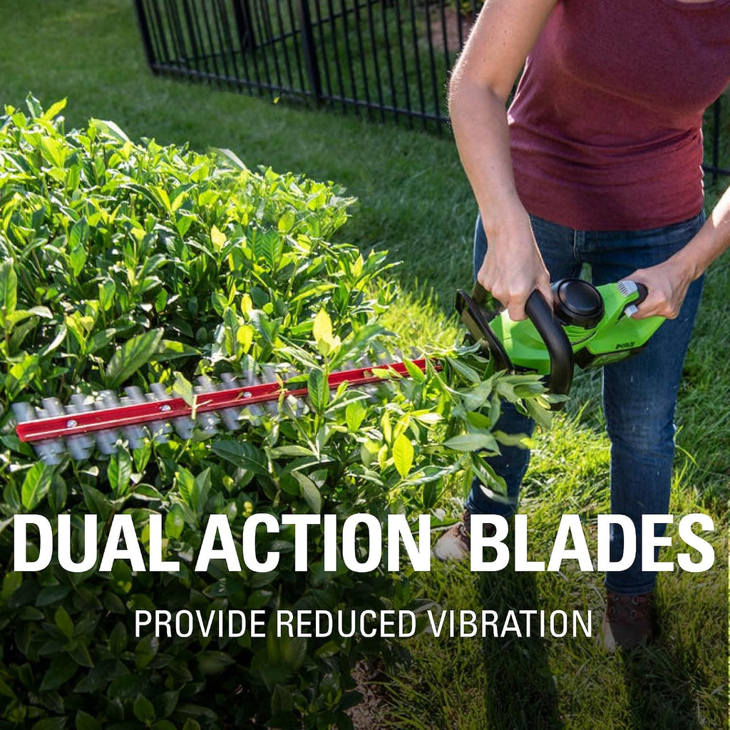 24V 22" Cordless Laser Cut Hedge Trimmer, Tool Only