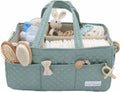 Baby Diaper Caddy Organizer, Quilted Nursery Storage Basket for Newborn Essentials and Diaper Changing Station, Gift