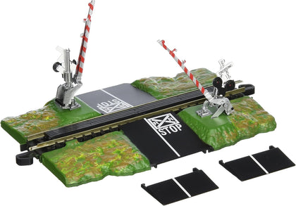 Trains E-Z Track Crossing Gate NS Rail with Grey Roadbed N Scale | Snap-Fit E-Z Track, E-Z Track Crossing Gate