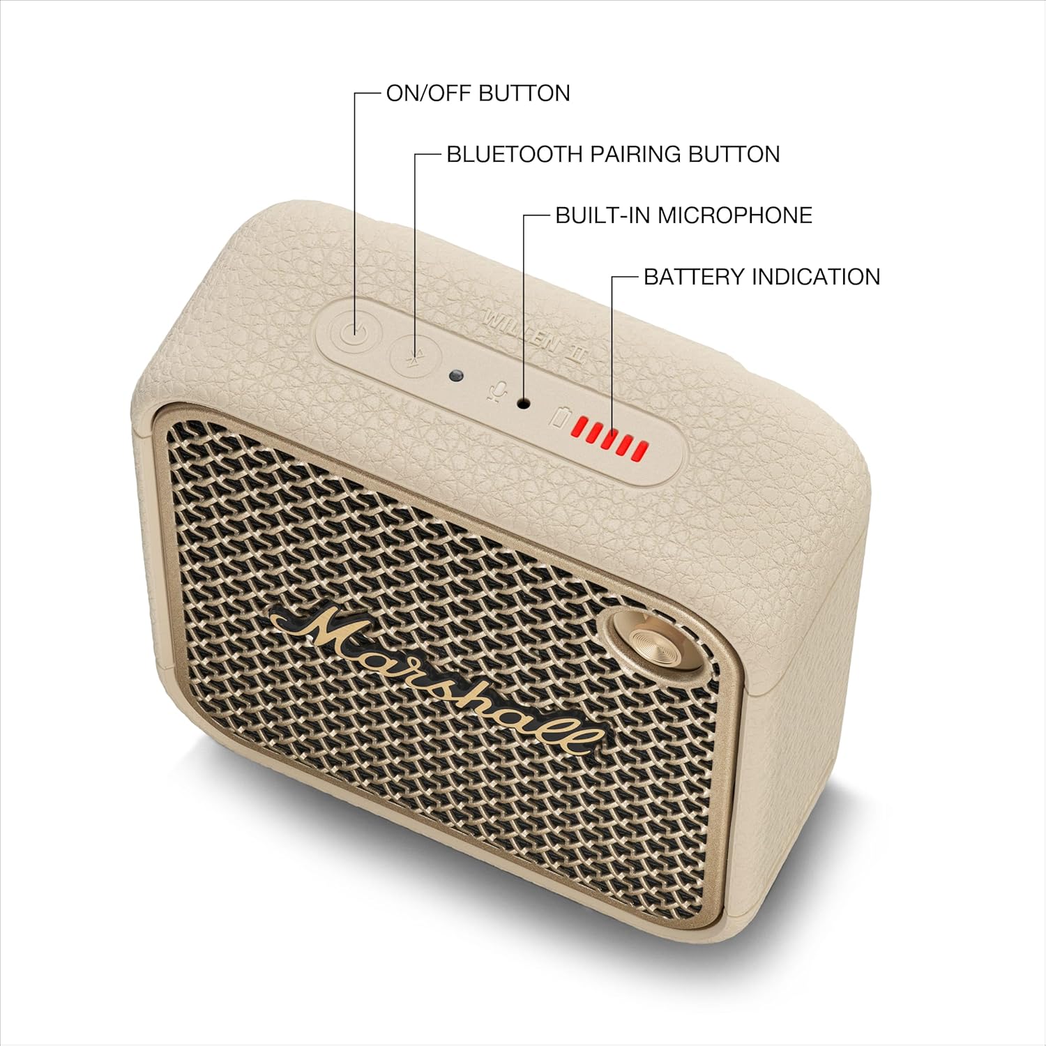 Willen II Portable Bluetooth Speaker - Rugged Waterproof/Dust-Proof Design | Loud Stereo Sound, Deep Bass | Compact