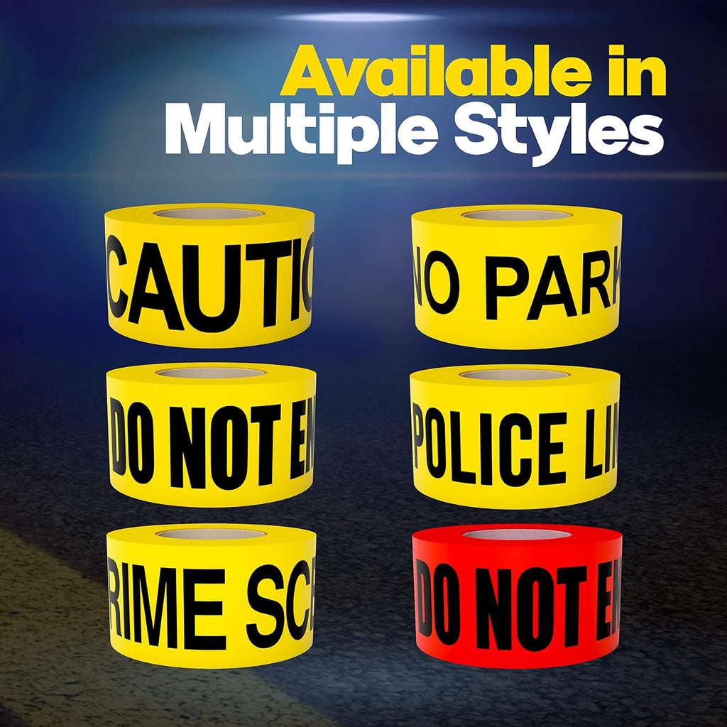 Danger Do Not Enter & Premium Yellow Caution & Do Not Enter Barricade Tape 3 in X 1000 ft. 3 in. Wide for Maximum