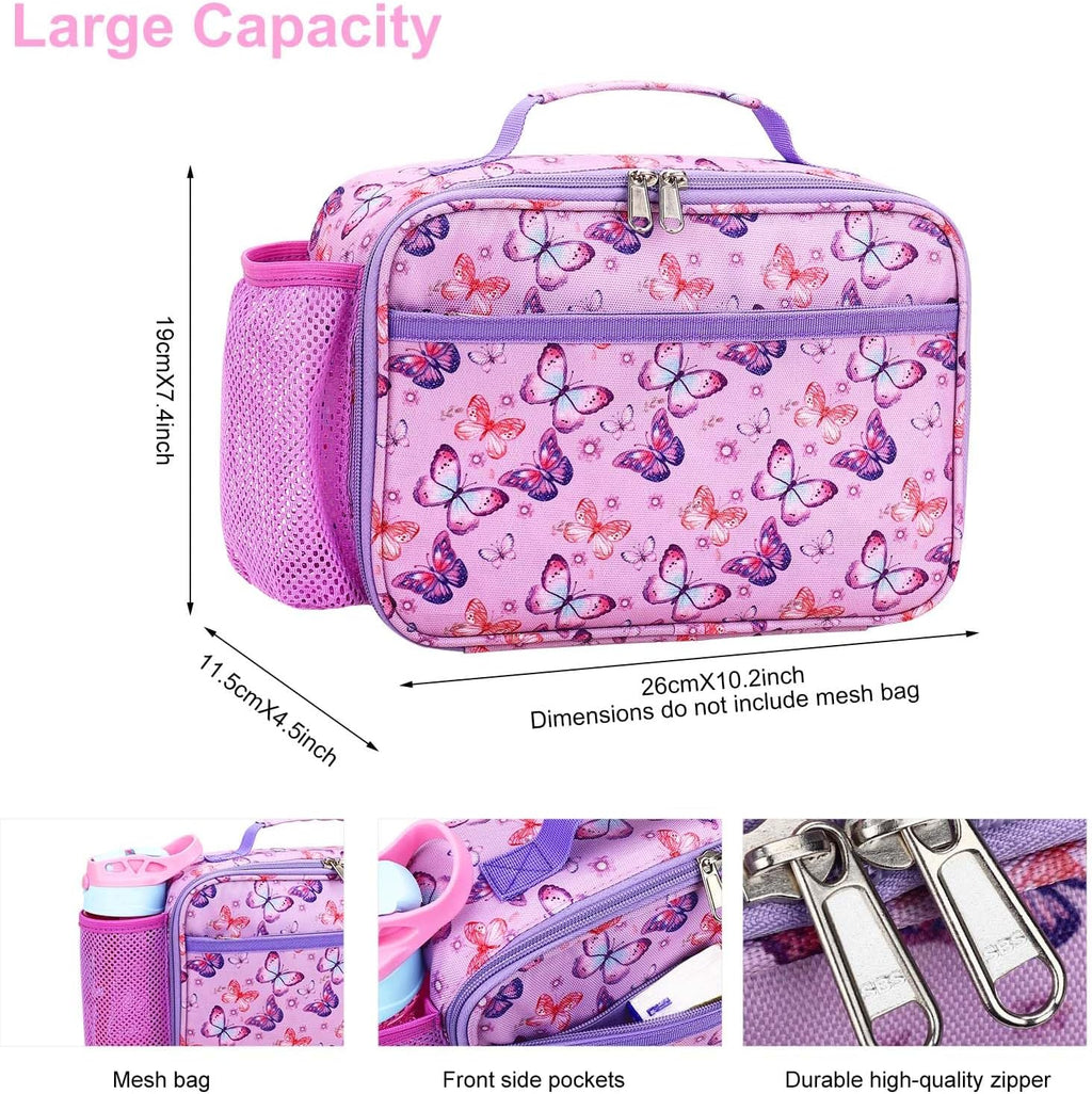 Kids Lunch Bag - Insulated Lunch Box for Boys Girls,Washable Lunch Bag and Reusable Toddler Leak-proof Lunchbox for