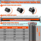 Garage Door Torsion Springs 2" Pair, 0.218X2 X29,Replacement Kit