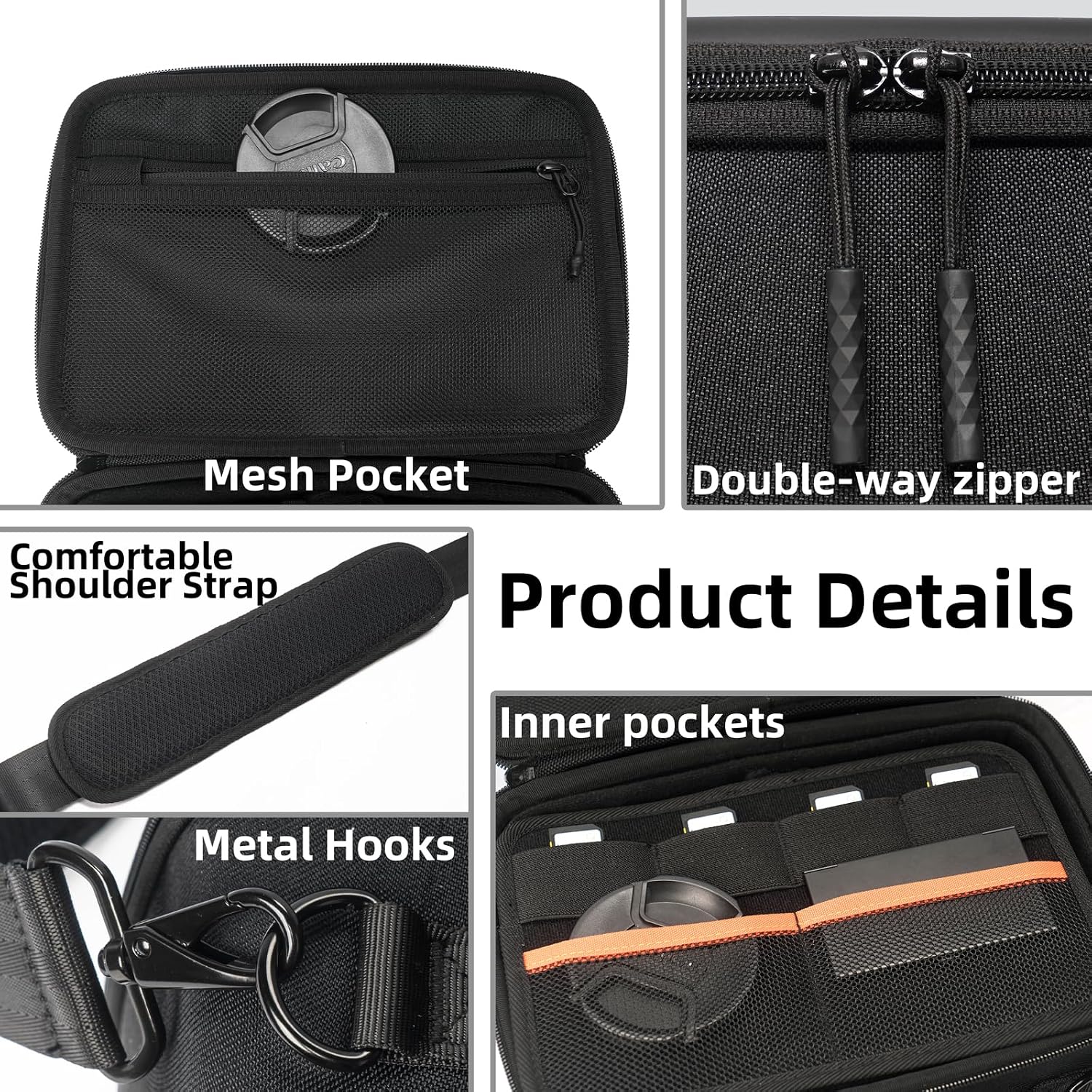 Hard Shell Camera Case Small, Shockproof Waterproof Camera Carrying Bag, Protective Photography Bag for