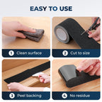 3PC 2" x16.5Ft Anti Slip Tape Grey/Clear/Coffee Grip