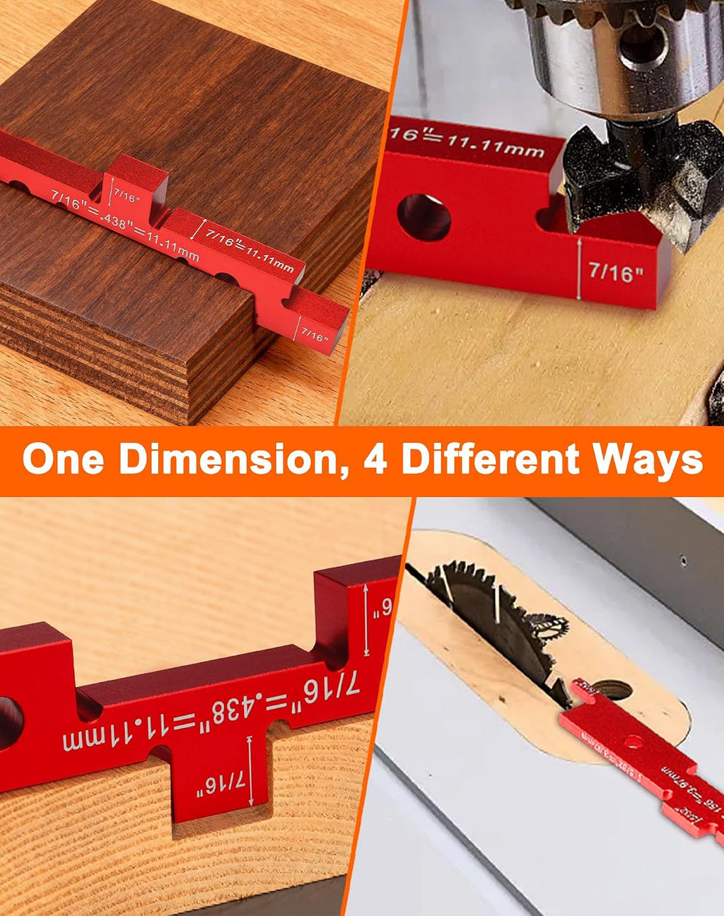 14P Setup Blocks for Woodworking to Router Table Height/Angle Gauge