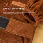 Leather Welding Sleeves Arm Protection Work Sleeves
