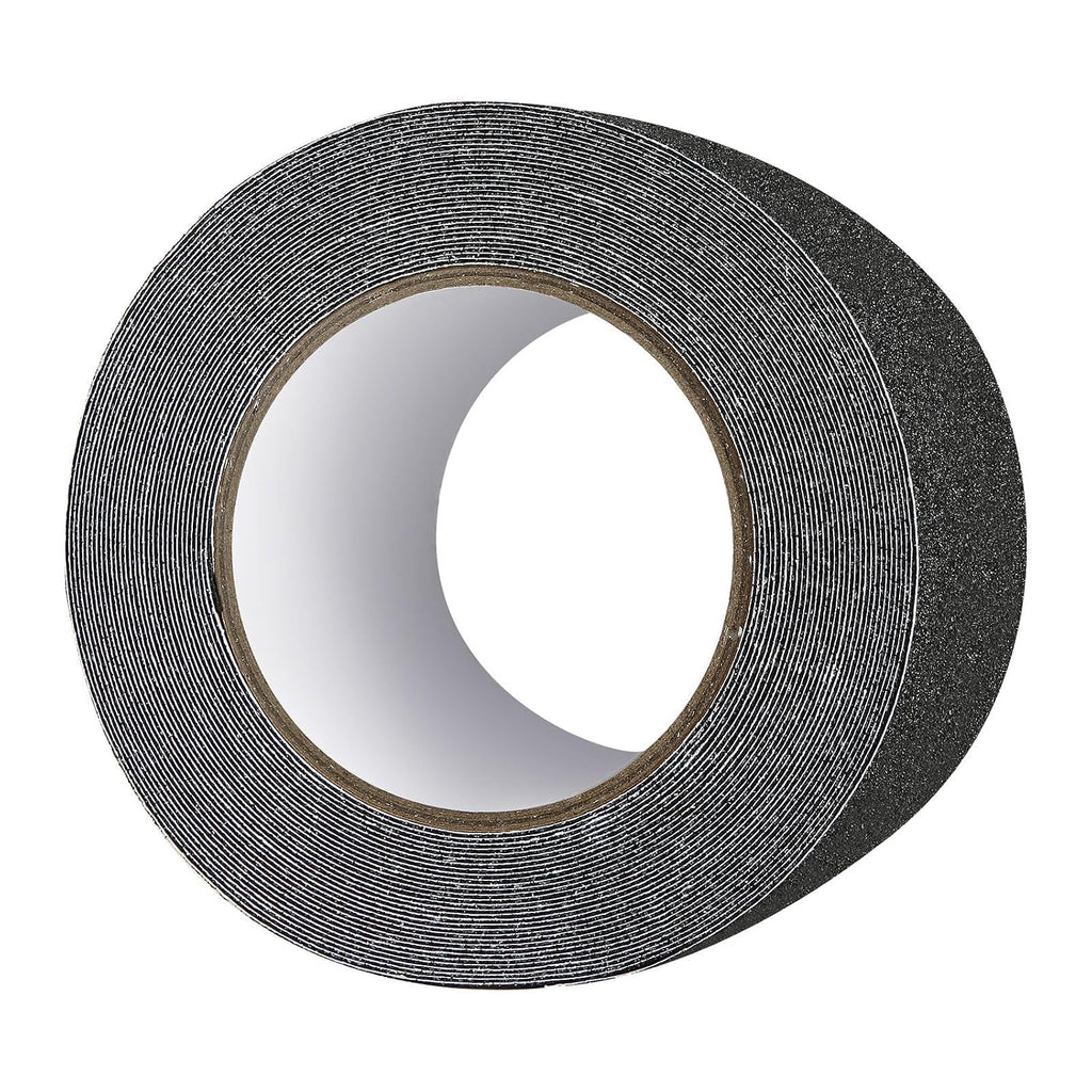 80-Grit PVC Anti-Slip Tape 35ft x 4in Black Aluminum Oxide Stair Treads